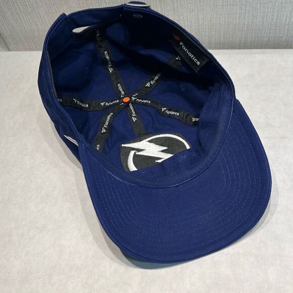 Fanatics Tampa Bay Lightning Hat Cap Blue White Embroidered NHL Adjustable Hocke - Picture 7 of 12